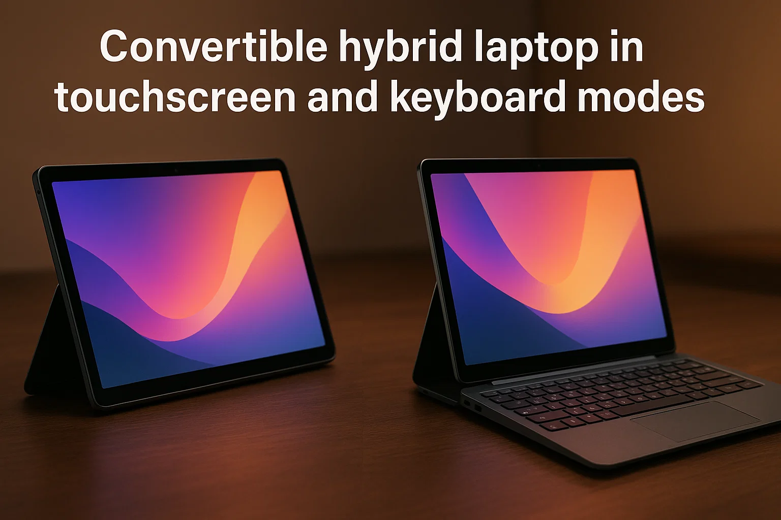 Mini-Laptop Workstation Hybrids: Portable Power Redefined 2 Convertible hybrid laptop in touchscreen and keyboard modes