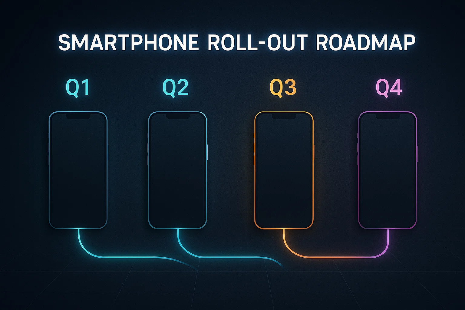 smartphone roll-out roadmap concept visual