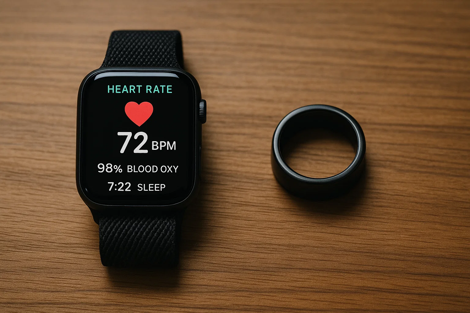 Smartwatch and smart ring comparison for biometric tracking 