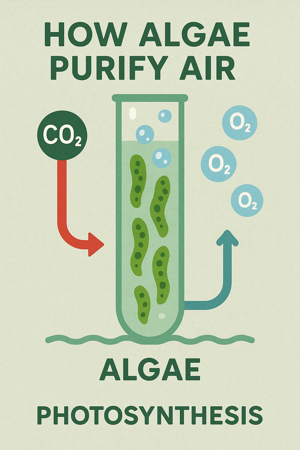 How Algae Air Filters Are Redefining Clean Living 2 Infographic on Algae Air Purification Process