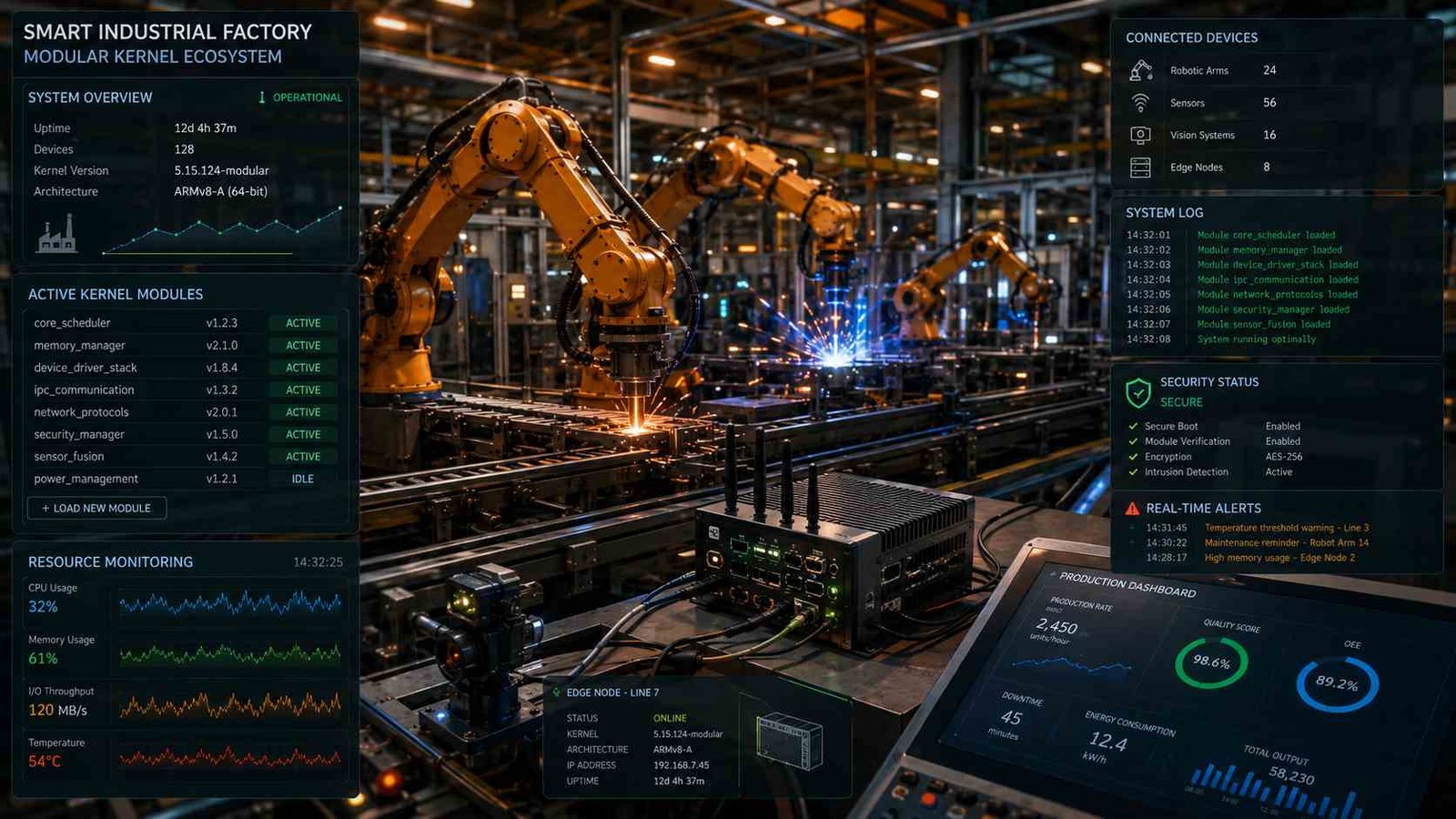 Industrial Embedded Systems Using Modular Kernels