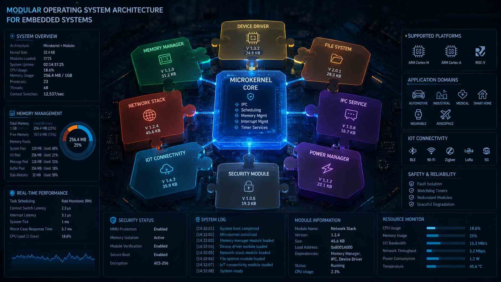 Modular Kernel Architecture for Embedded Systems